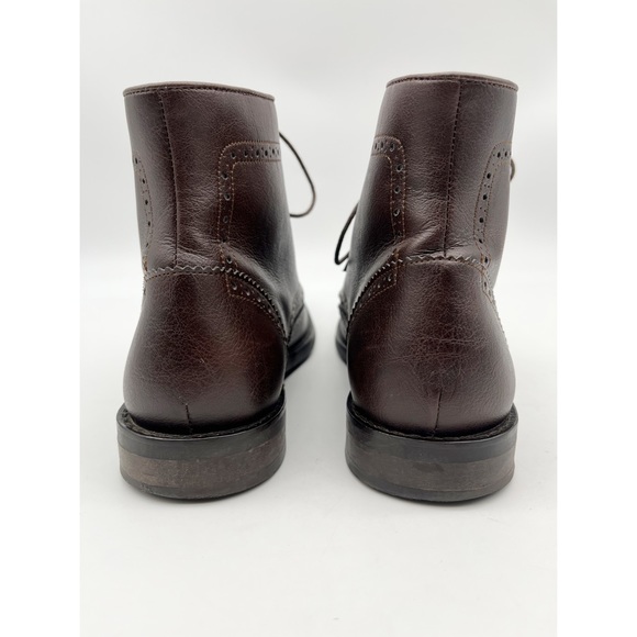 WVS Vegan Leather Lace Up Brown Boot. Size 42 - Picture 5 of 11